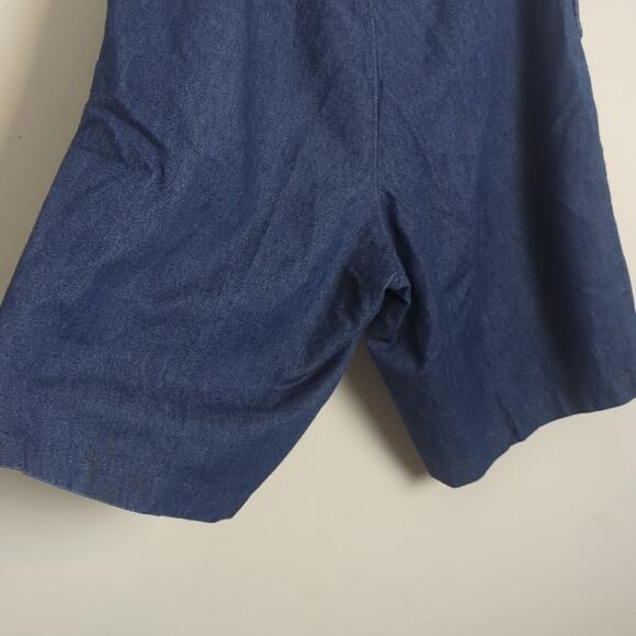 Highwaisted 100% Cotton Shorts, Thigh Length Scarf Belt Women's Size Medium - Picture 9 of 11